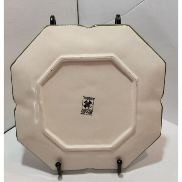 Vtg MWW Market Embossed Square Christmas Flowers Plates Set of 4 - Picture 3 of 11